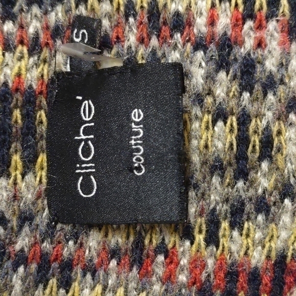 Shawl type open cardigan Native American/Aztec Theme Size Small - Picture 2 of 8